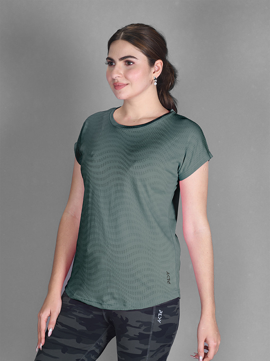 Grey Dri-Fit Play Series Active Wear Top