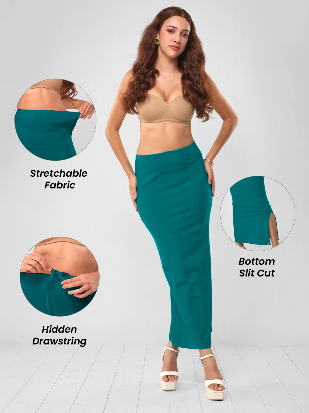 Blue Green Saree Shaper