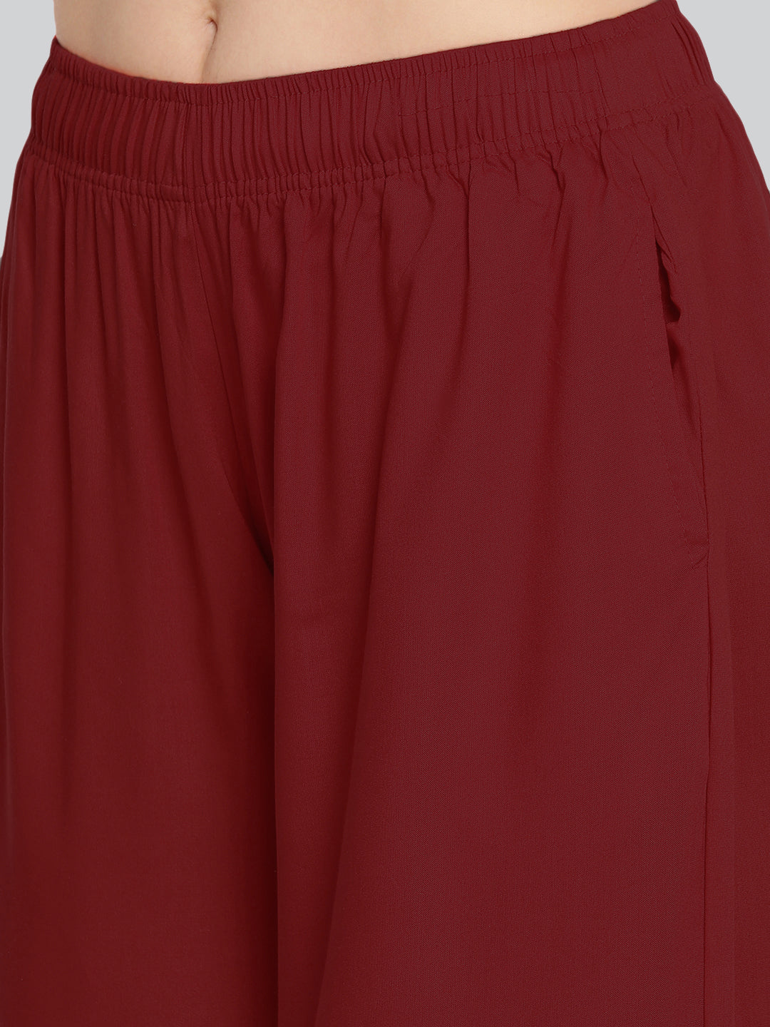 Buy Lyra Women's Solid Maroon Strech Pencil Pant Online at Best Prices in  India - JioMart.