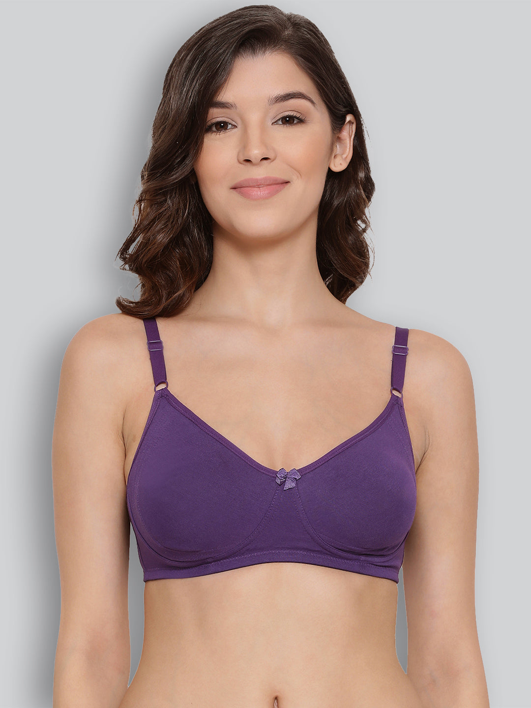 Purple Floretta Encircled Non-Padded T-shirt Bra #513