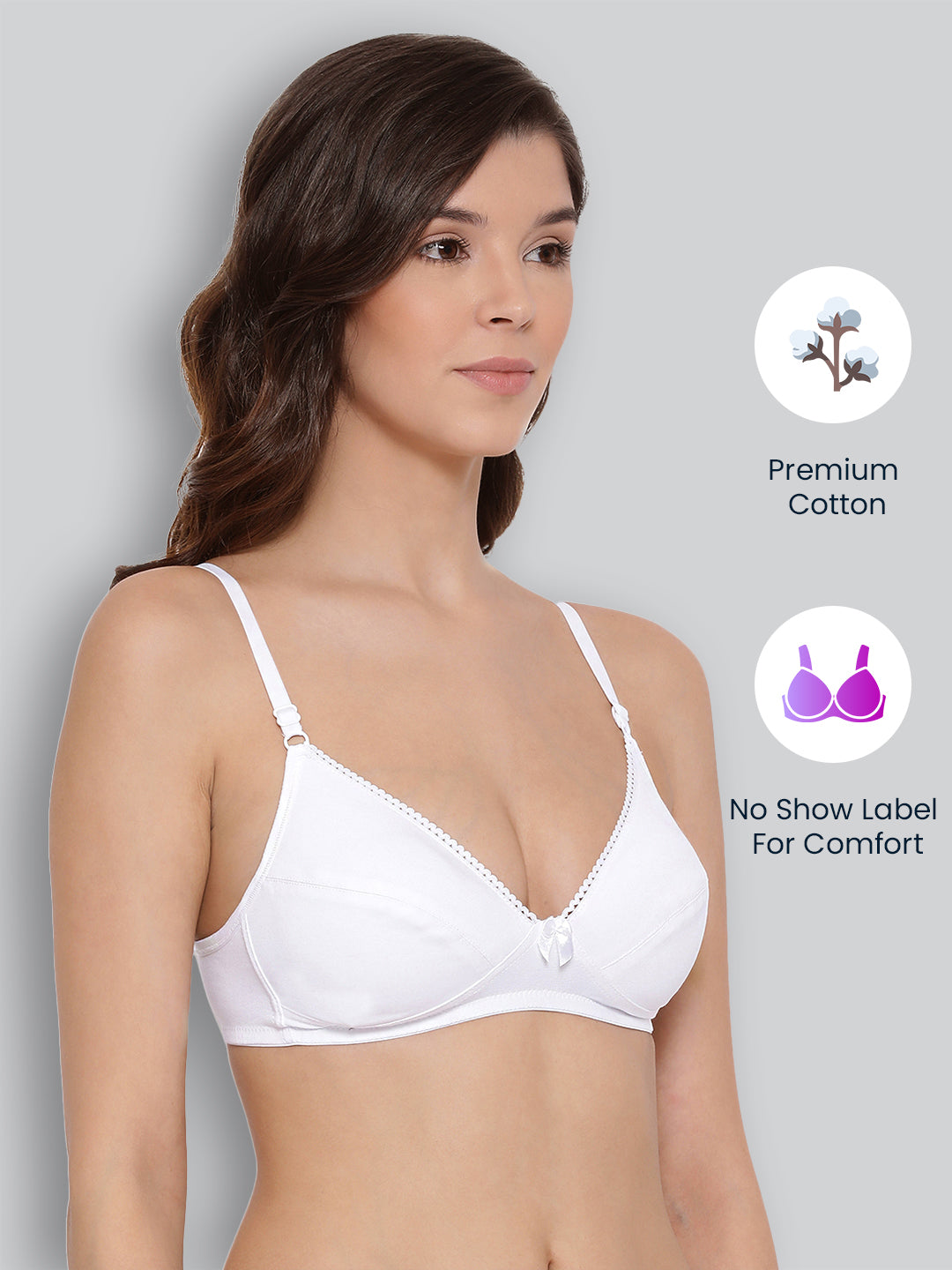 Buy Lyra Women's Cotton Non Padded Skin C-Cup Bra Online at Best