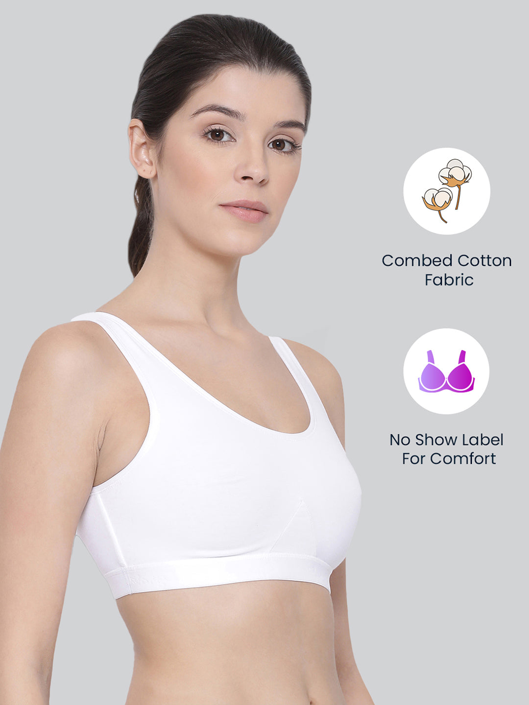 Buy Lyra 541 Premium Cotton Non-Padded Beginners Bra for Women at
