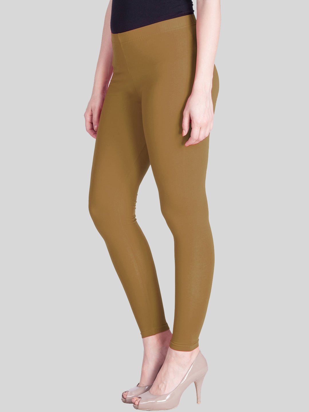 Beige Ankle Length Leggings - LYRA