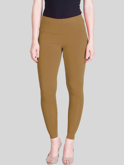 Beige Ankle Length Leggings - LYRA