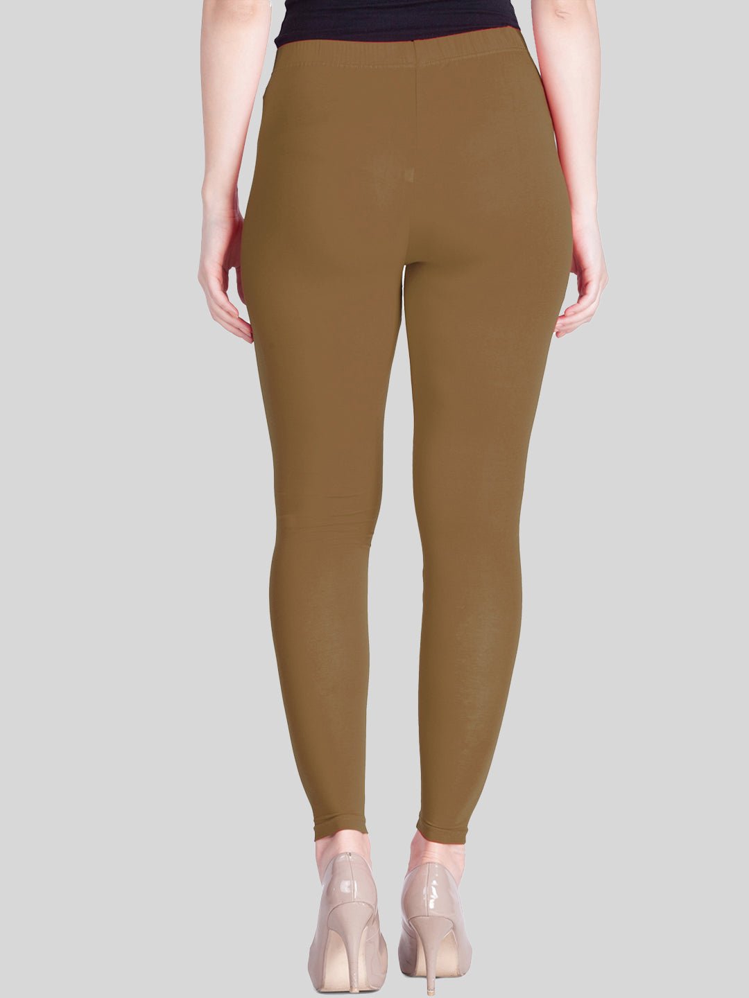 Beige Ankle Length Leggings - LYRA