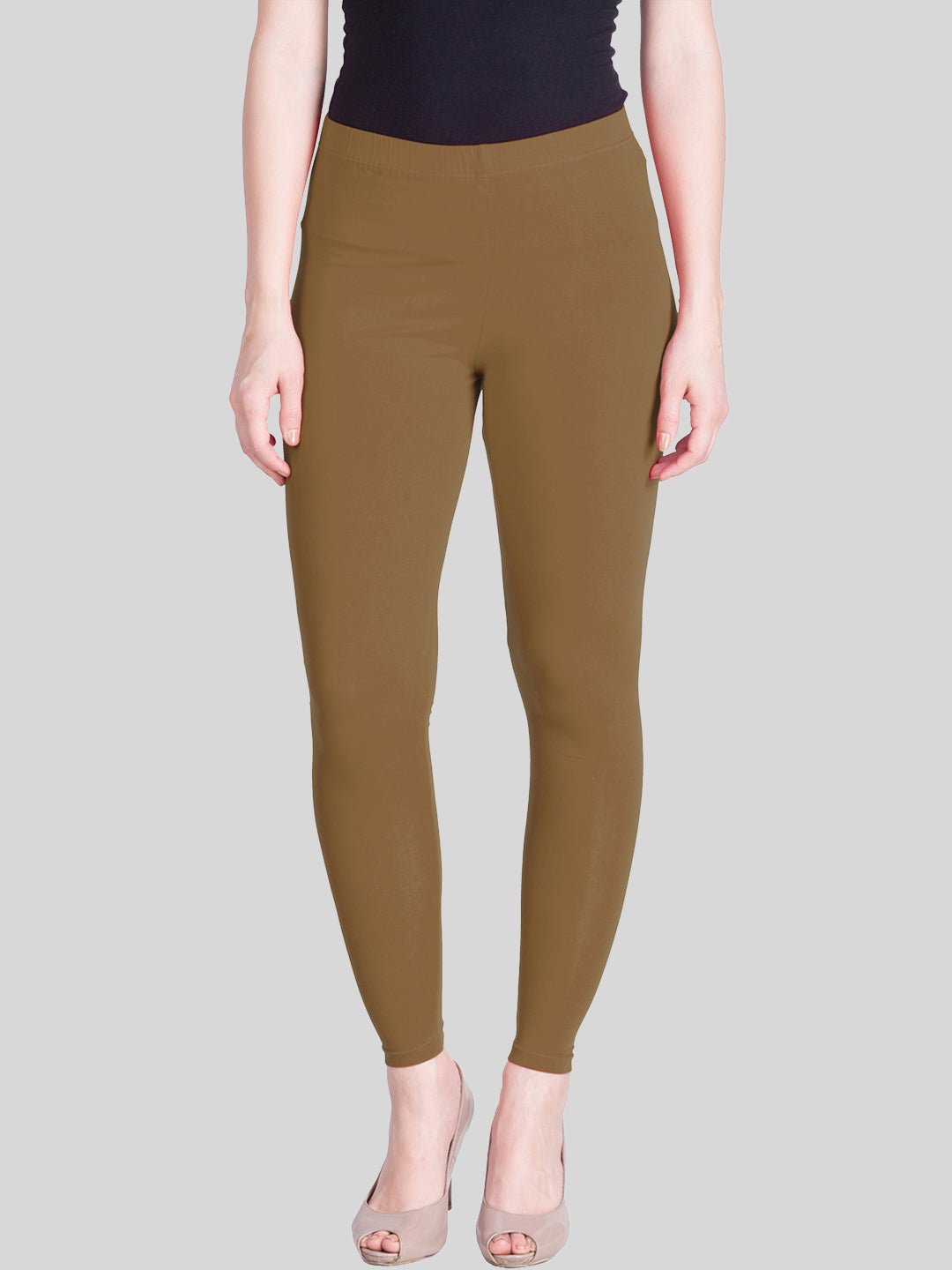 Beige Ankle Length Leggings - LYRA