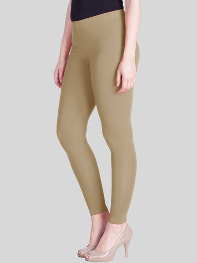 Beige Ankle Length Leggings - LYRA