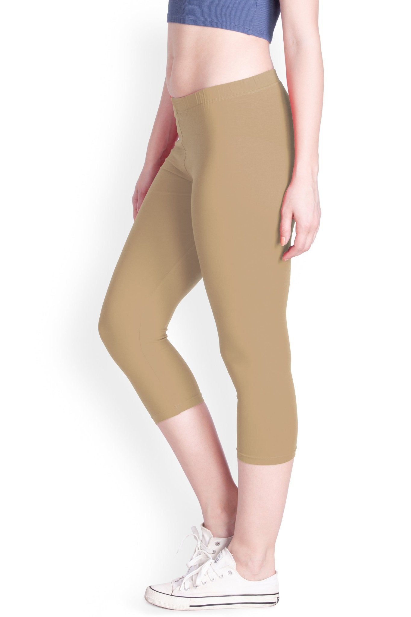 Beige Capri Leggings - LYRA