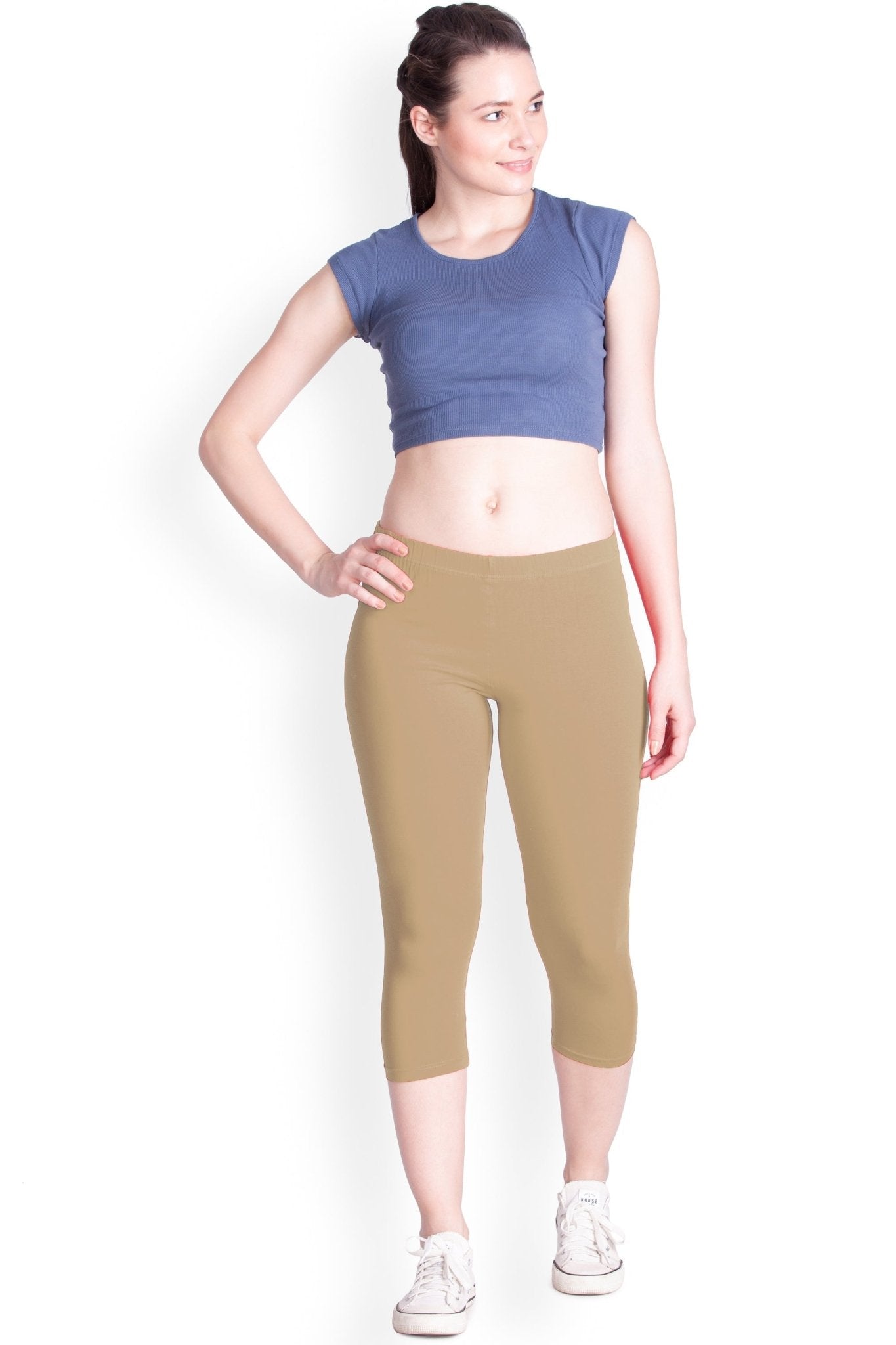 Beige Capri Leggings - LYRA