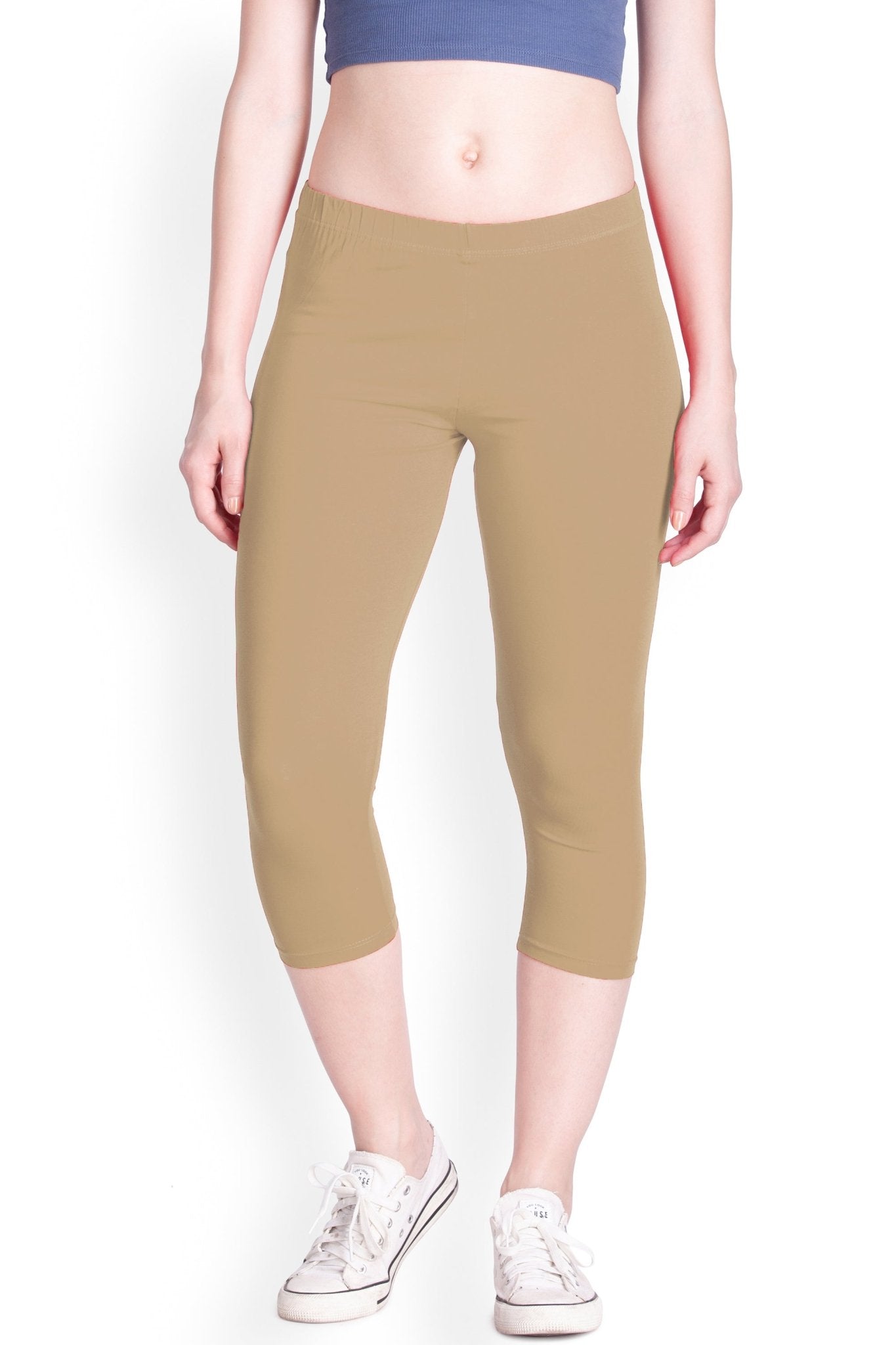 Beige Capri Leggings - LYRA