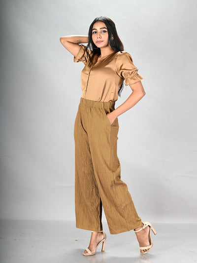 Beige Crushed Pant - LYRA