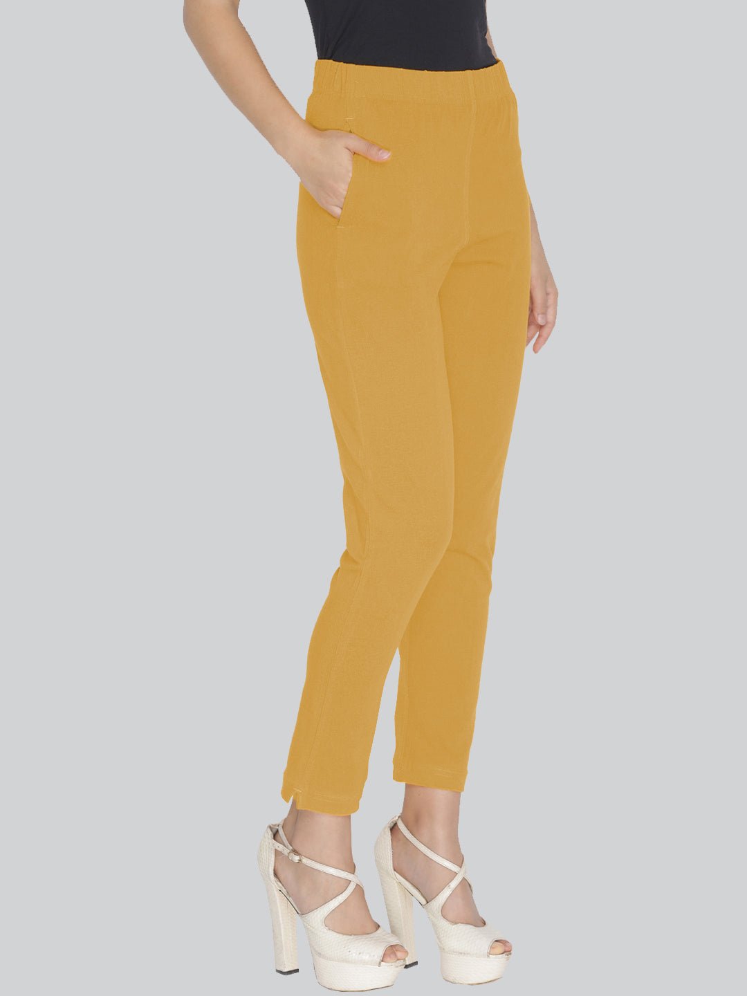 Beige Stretch Pencil Pant - LYRA