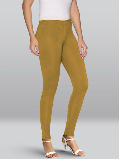 Beige Viscose Ankle Length Leggings - LYRA