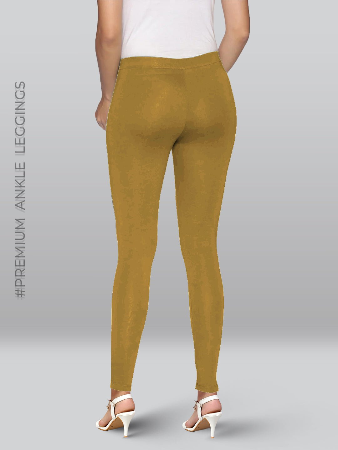 Beige Viscose Ankle Length Leggings - LYRA