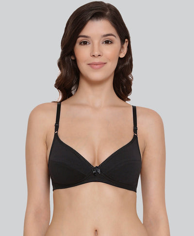 Black and Maroon Pamela Non - Padded Comfort Bra #501 Combo Pack - LYRA