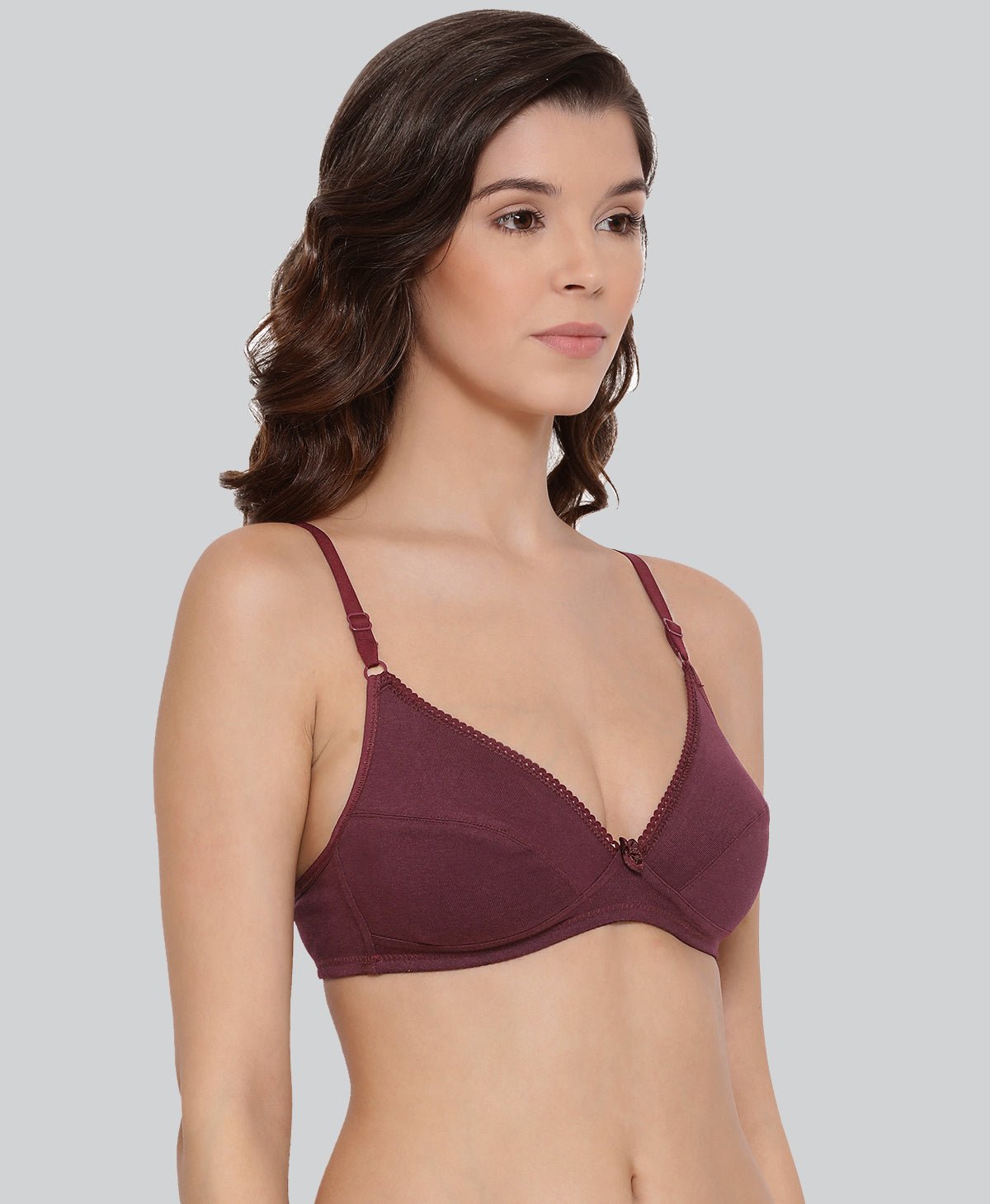 Black and Maroon Pamela Non - Padded Comfort Bra #501 Combo Pack - LYRA