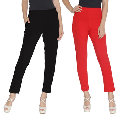 Black and Red Kutri Pant Combo Pack - LYRA