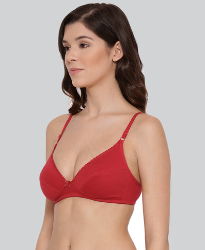 Black and Red Pamela Non - Padded Comfort Bra #501 Combo Pack - LYRA