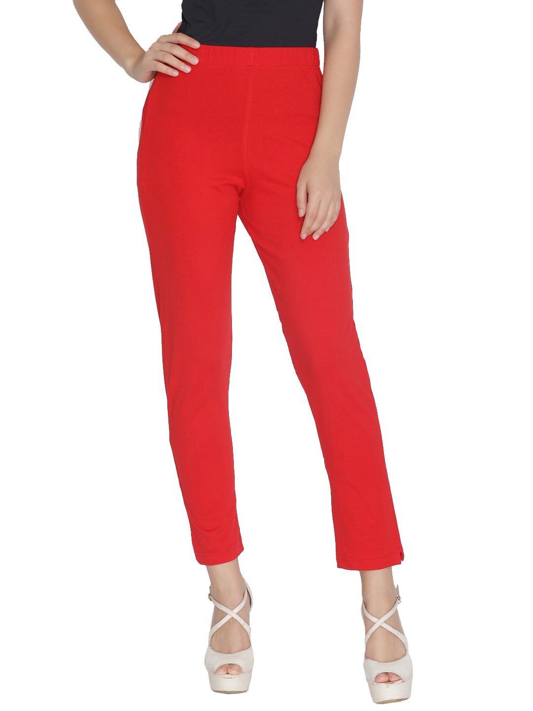 Buy Juniper Women Red & Golden Printed Cropped Cigarette Trousers - Trousers  for Women 7431872 | Myntra