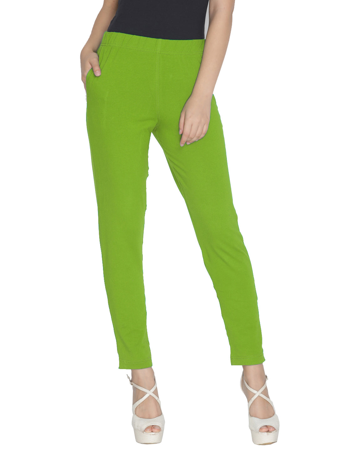 Buy RIZA GARMENTS Green Potli Leggings Women Tight Pants P3