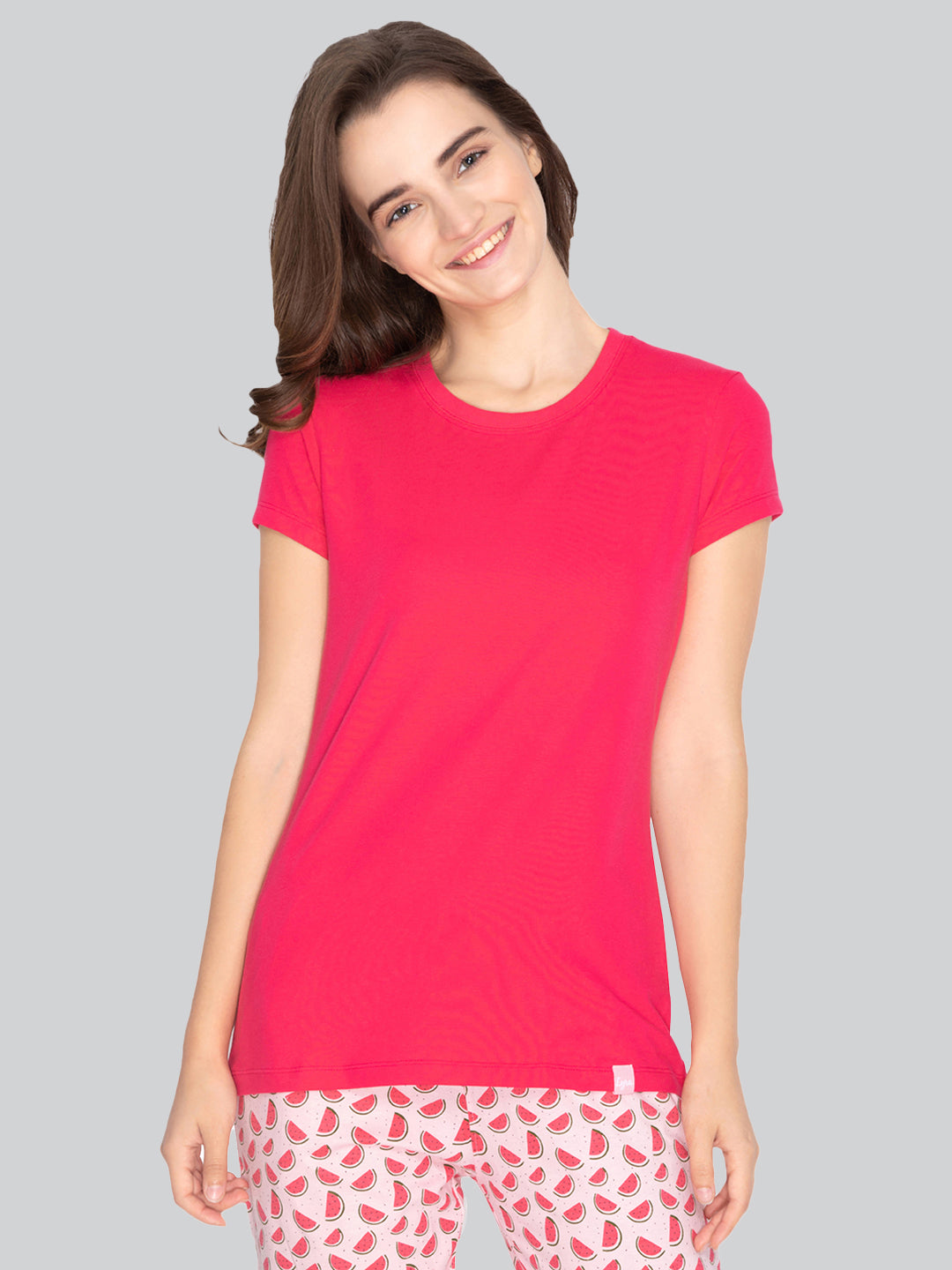 Pink Cotton T Shirt For Women