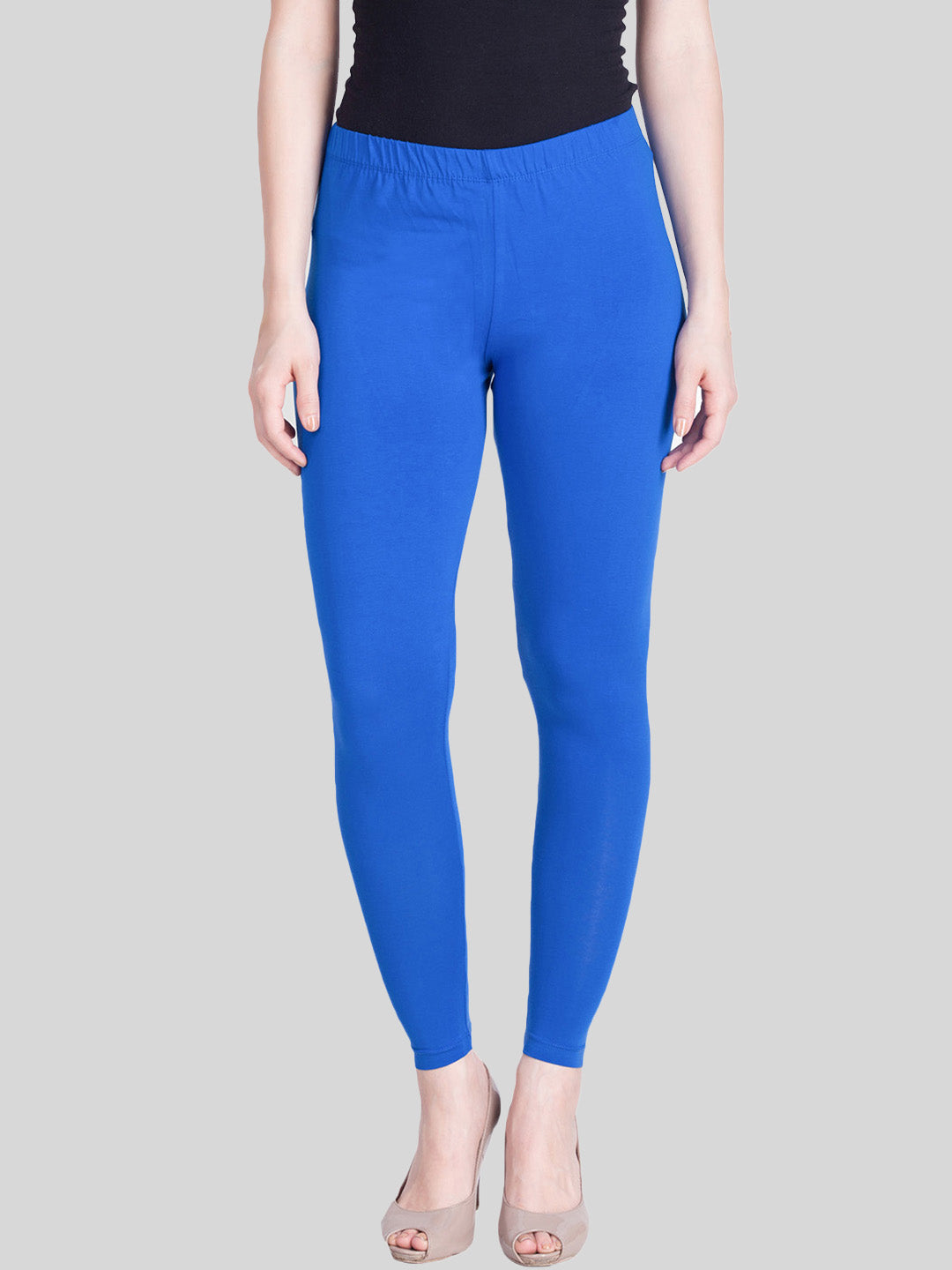 Buy online Blue Solid Ankle Length Legging from Capris & Leggings for Women  by Aurelia for ₹260 at 57% off