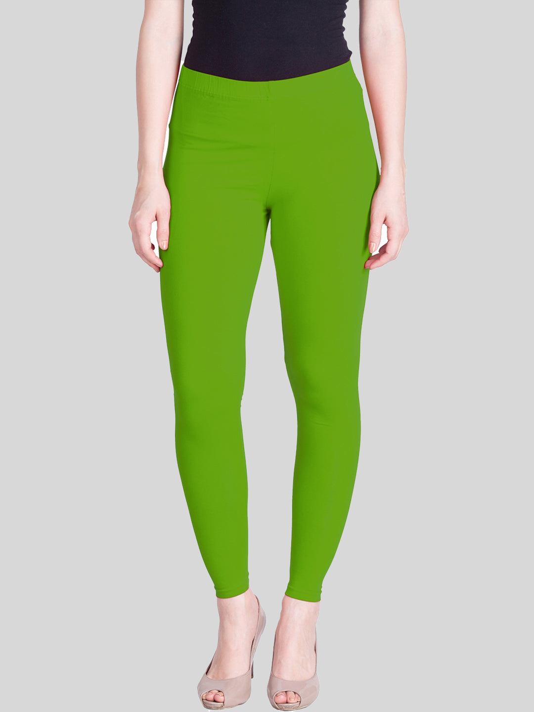 Buy Lyra Aqua Green Cotton Mid Rise Leggings for Women Online @ Tata CLiQ