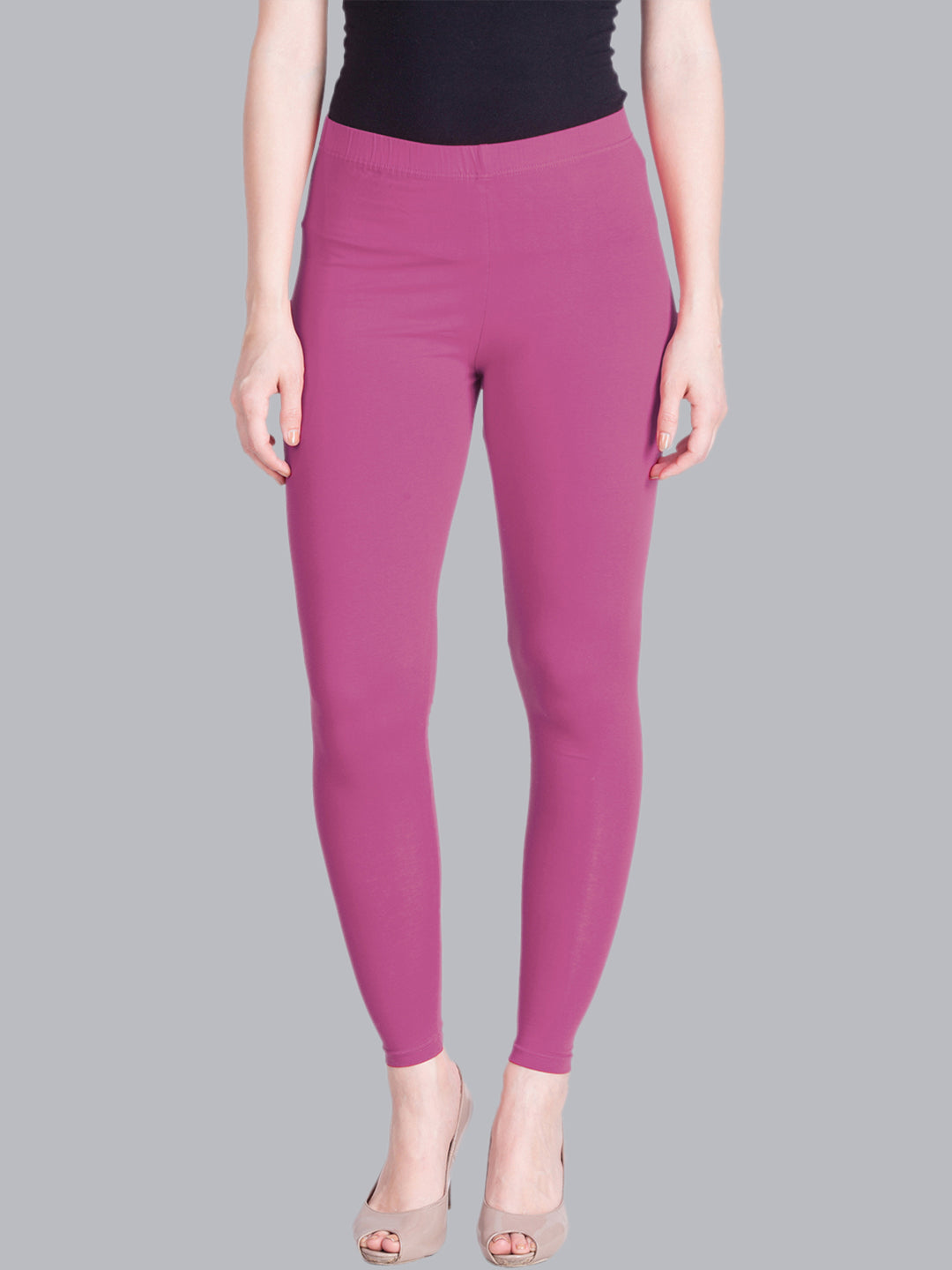 Buy online Aaritra Fashion 4 Way Lycra Ankle Length Leggings - Dark  Pink-AFL110L