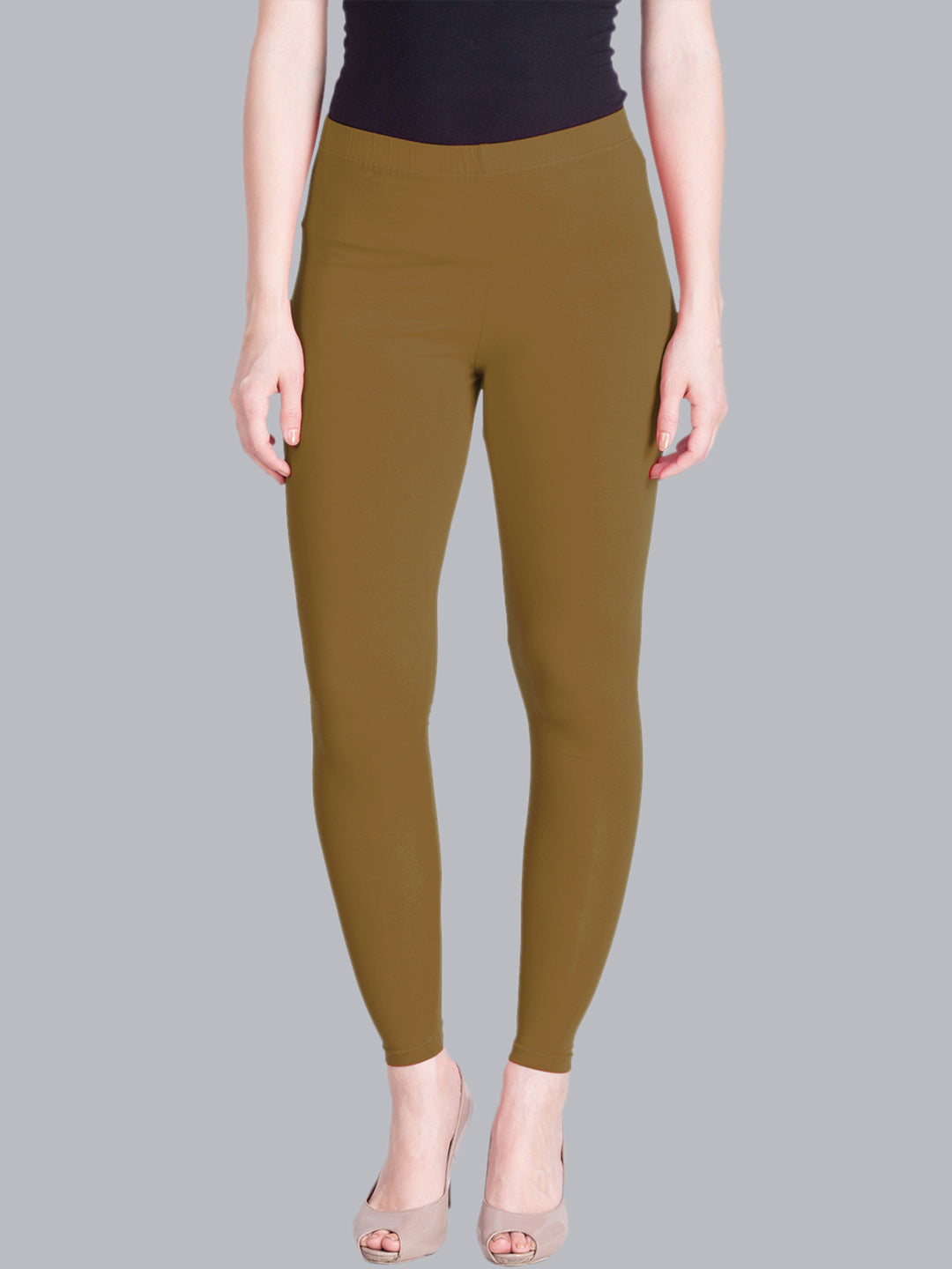 Wholesale Light Brown Ankle Length Cotton Legging at [40-499 Rs