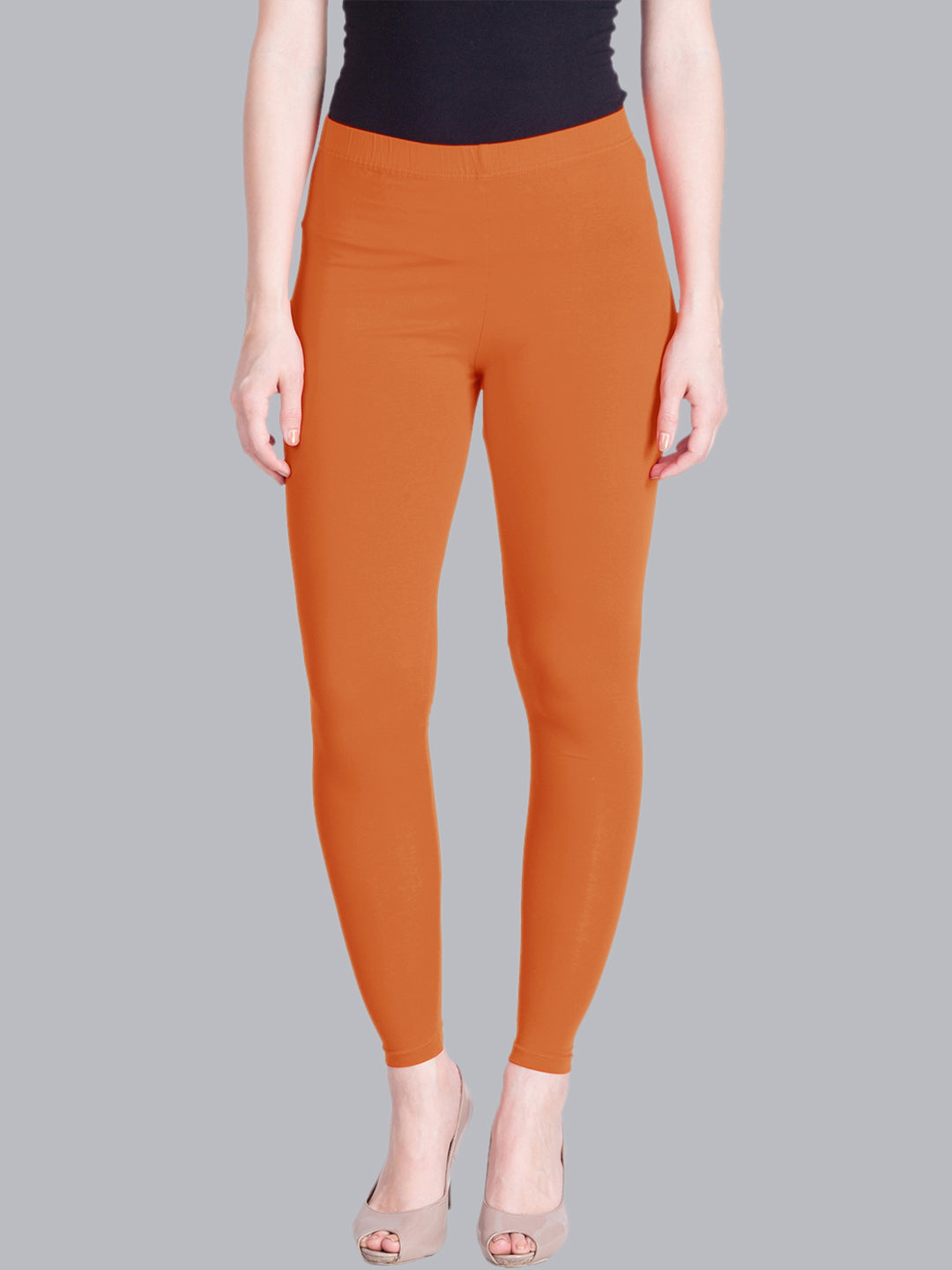 ARIADNE Ankle Fit Legging for Women (90% Cotton & 10% Lycra) Girl's Mid  Rise Ankle Legging Coral Colour XL