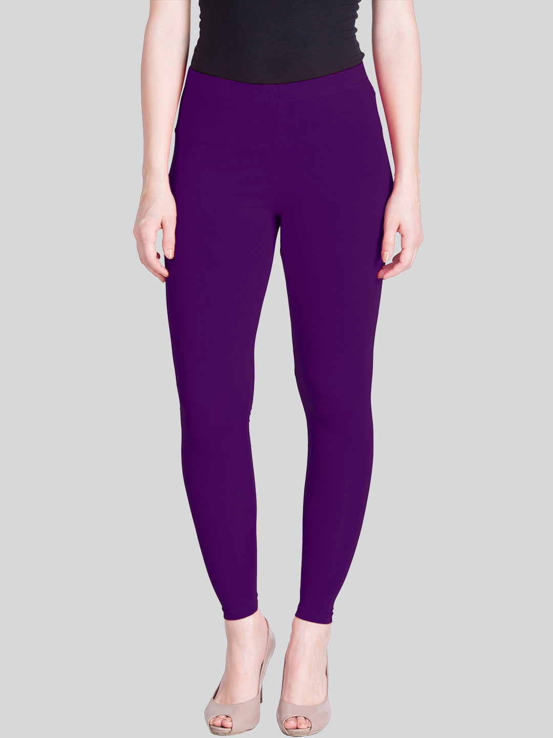 Buy De Moza Womens Dark Purple Solid Viscose Ankle Length Leggings - M  Online at Best Prices in India - JioMart.