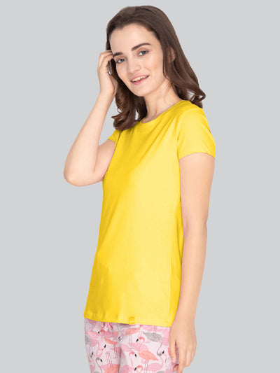 Yellow round neck t shirt - Lyra