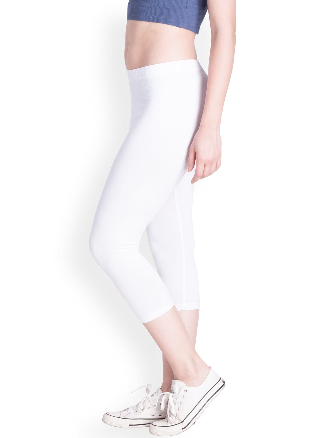 Girls white capri leggings best sale