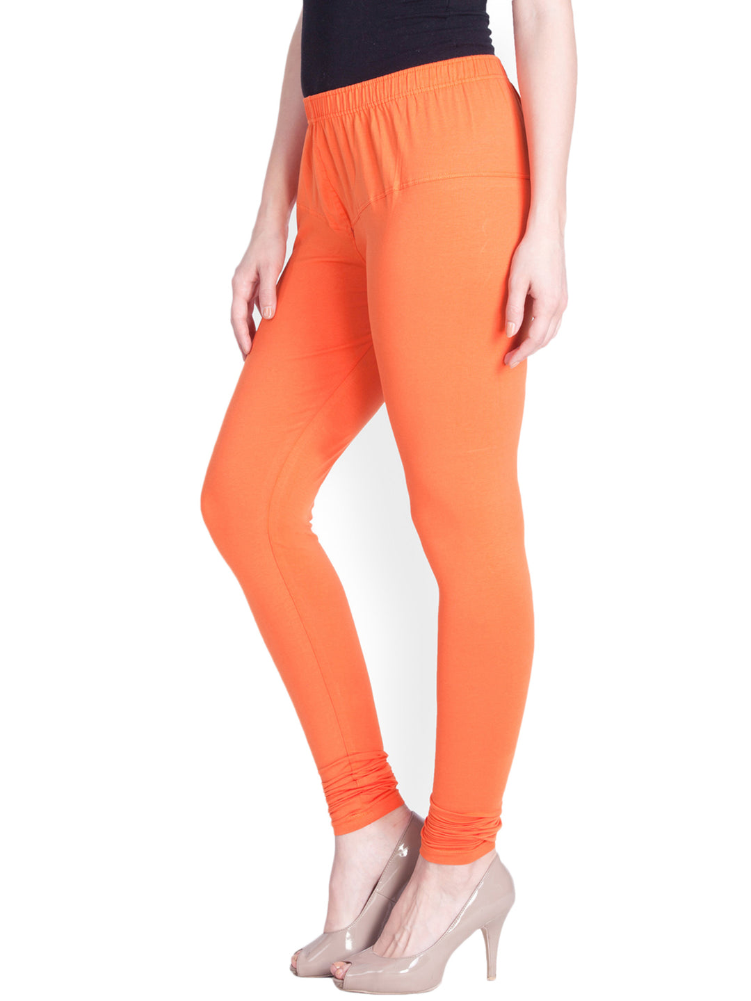 LUX LYRA Women’s Cotton Churidar Leggings – Mid-Waist, Super Soft Stretch Fit (Biscuit, Large)