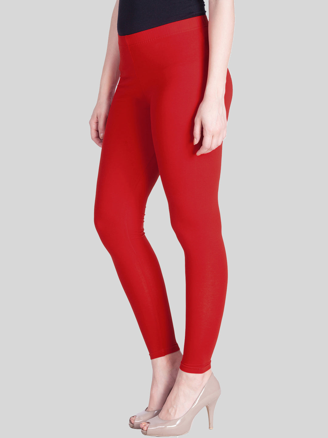 Red Premium Lyra stretchable Churidar leggings