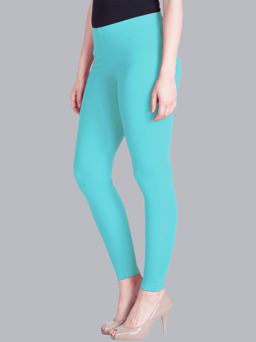 Buy online Turquoise Solid Ankle Length Leggings from Capris & Leggings for  Women by V-mart for ₹270 at 10% off