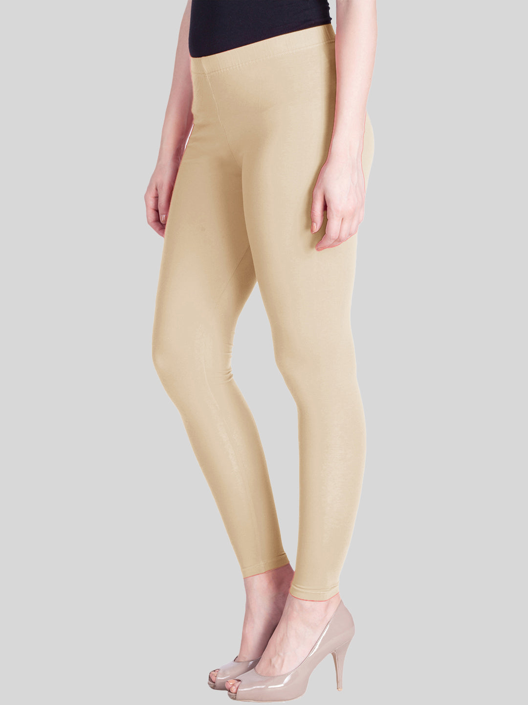 Buy KPC Beige Women's Slim Fit Cotton Ankle Length Leggings Legging for  Women Sizes: S = Small Size for 24-28 inches Waist, L = Regular Size (Free  Size) for 28-36 inches WAIS at Amazon.in