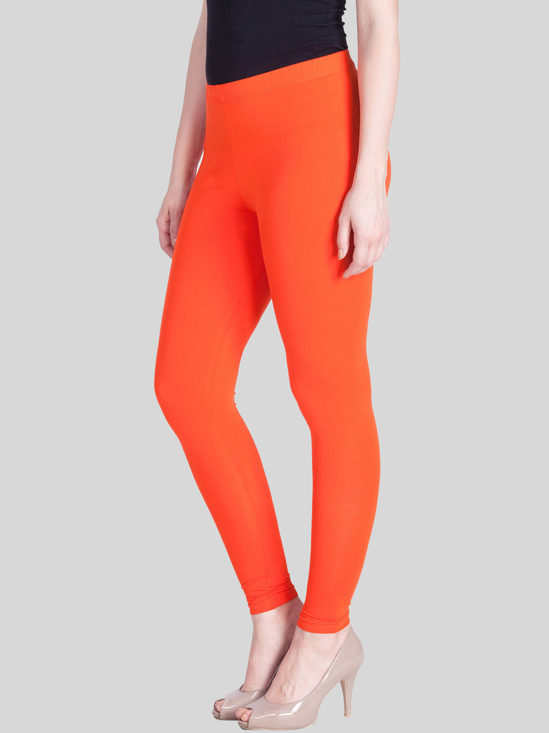 Buy Suti Women Cotton Ankle Length Leggings Dark Orange online