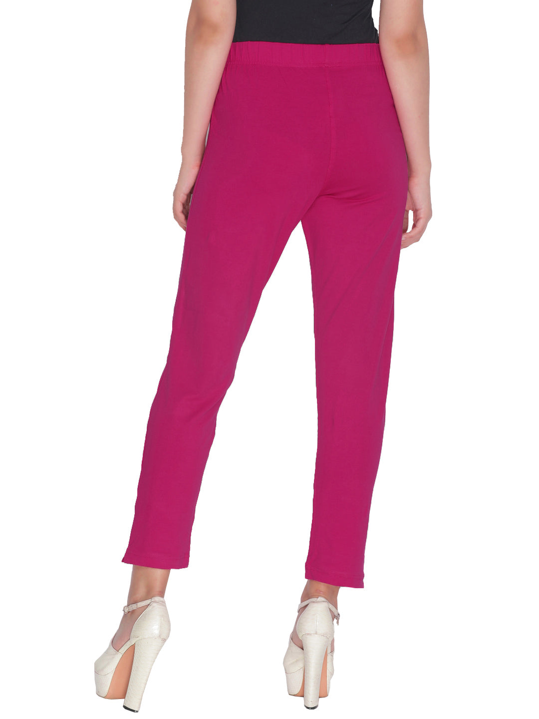 Buy NOT SO PINK Pink Solid Regular Fit Poly Blend Women's Casual Wear Pants  | Shoppers Stop