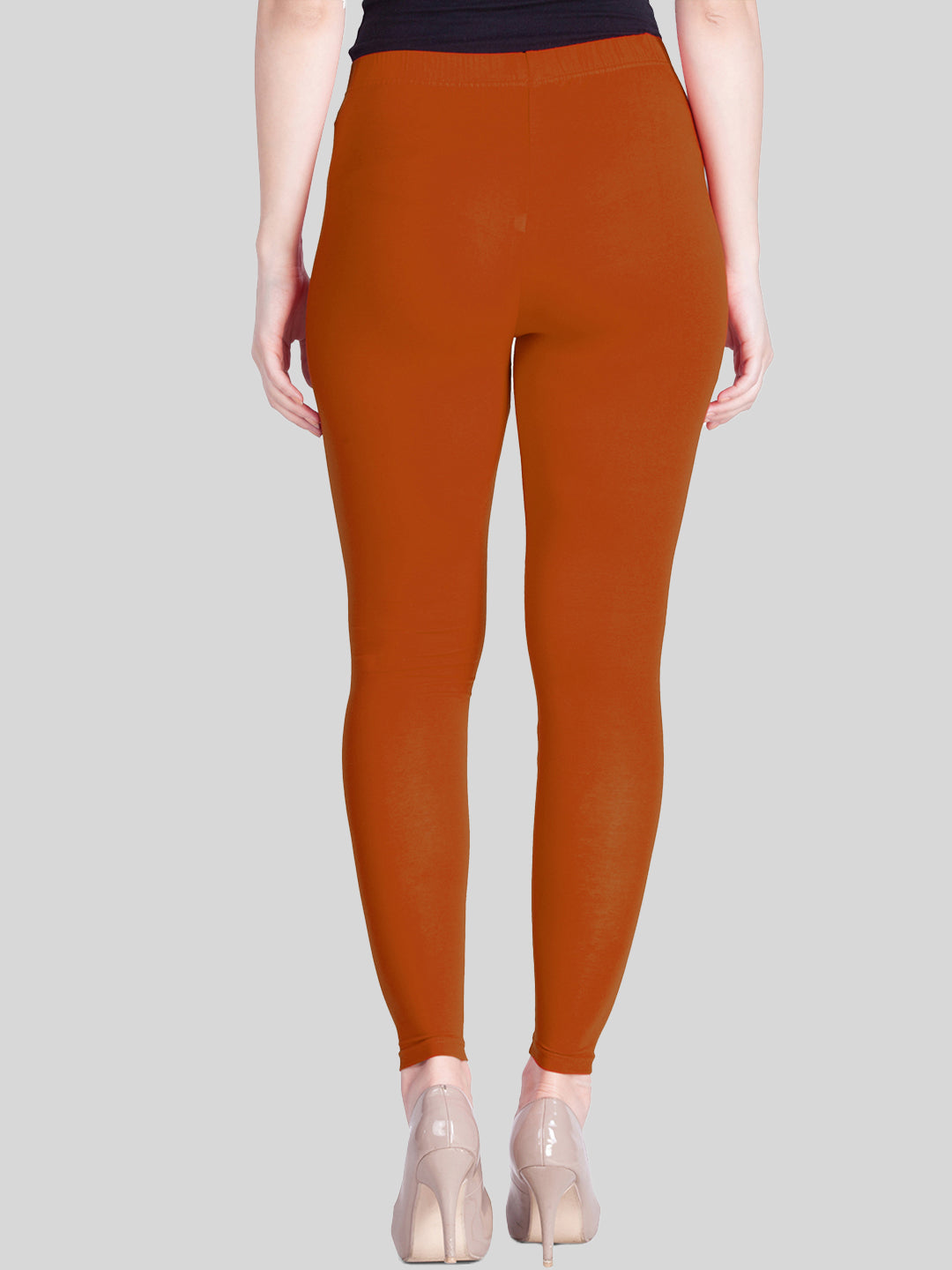 Cotton Plain Ladies Dark Orange Straight Fit Leggings at Rs 170 in New Delhi