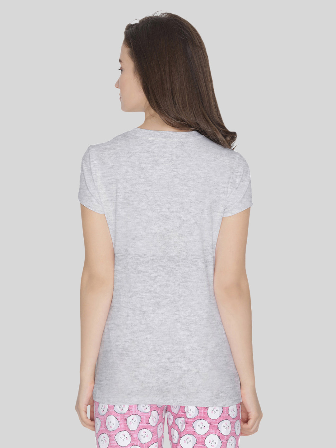 Grey Round Neck T-Shirt #401