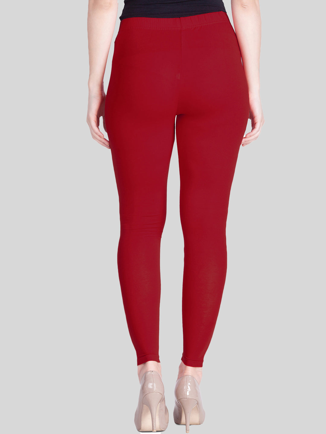 Buy Comfort Lady Women's Cotton Ankle Length Leggings Combo (Pack of 2 RED, WHITE)-Free Size at