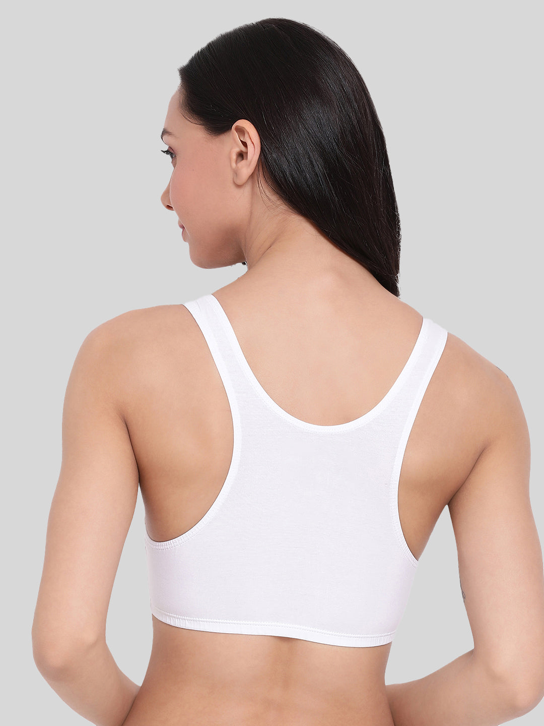 white non-padded bra