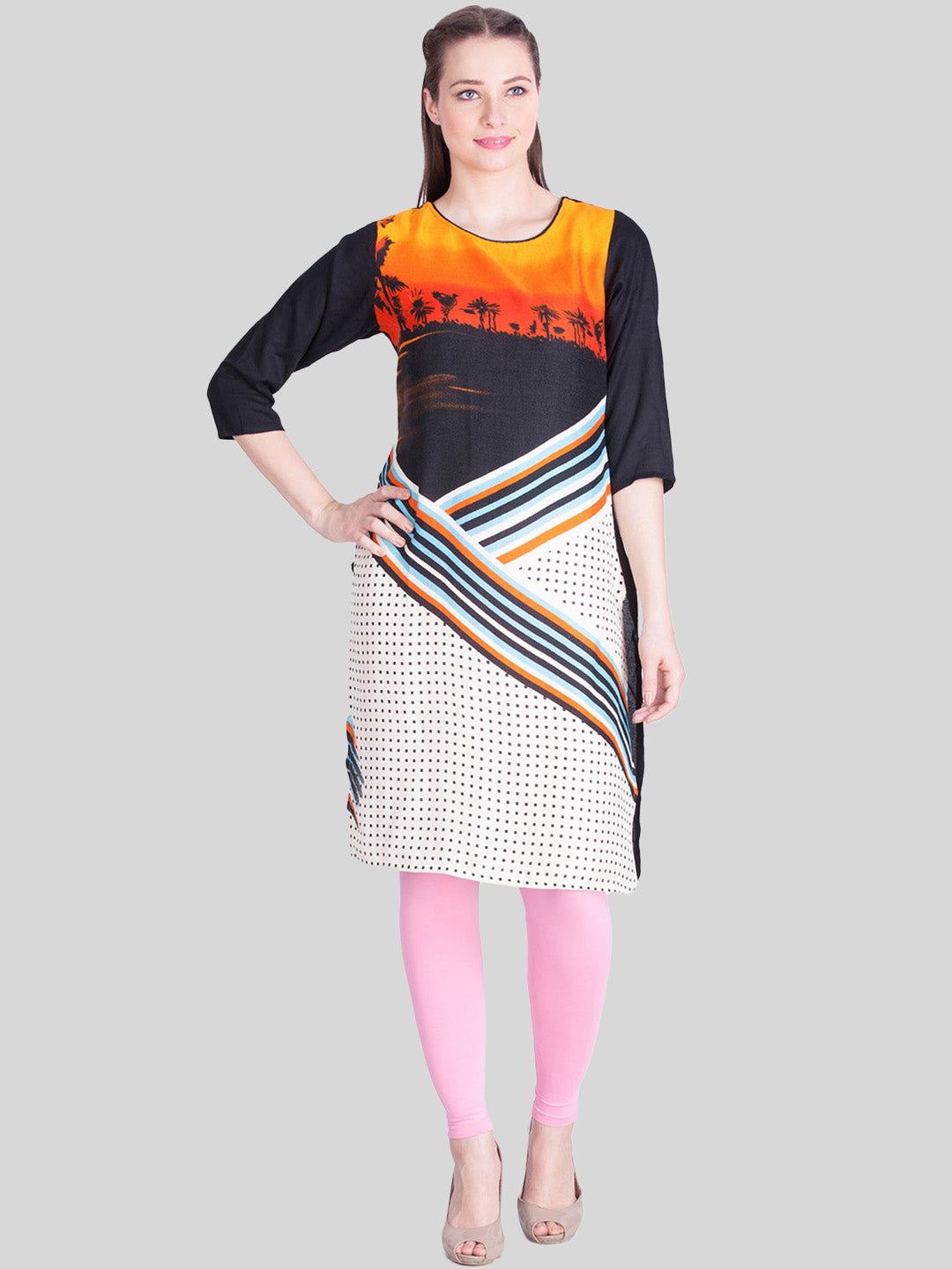 Buy Twin Birds Women Burgundy Solid Cotton Sleek Ethnic Knitted Kurti  Leggings | Inditrunk | USA