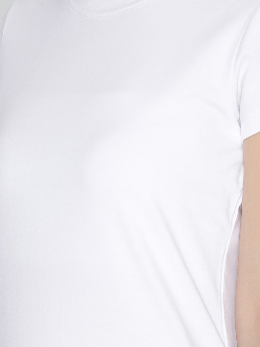 white ultra soft cotton t shirt for women