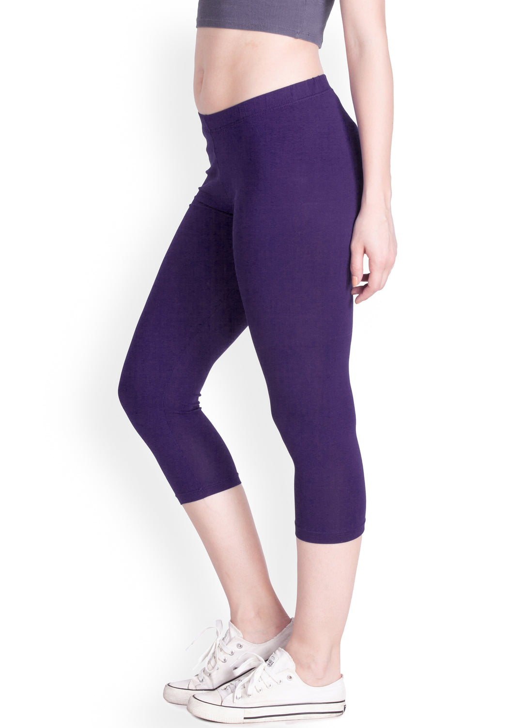 Purple capris leggings hotsell