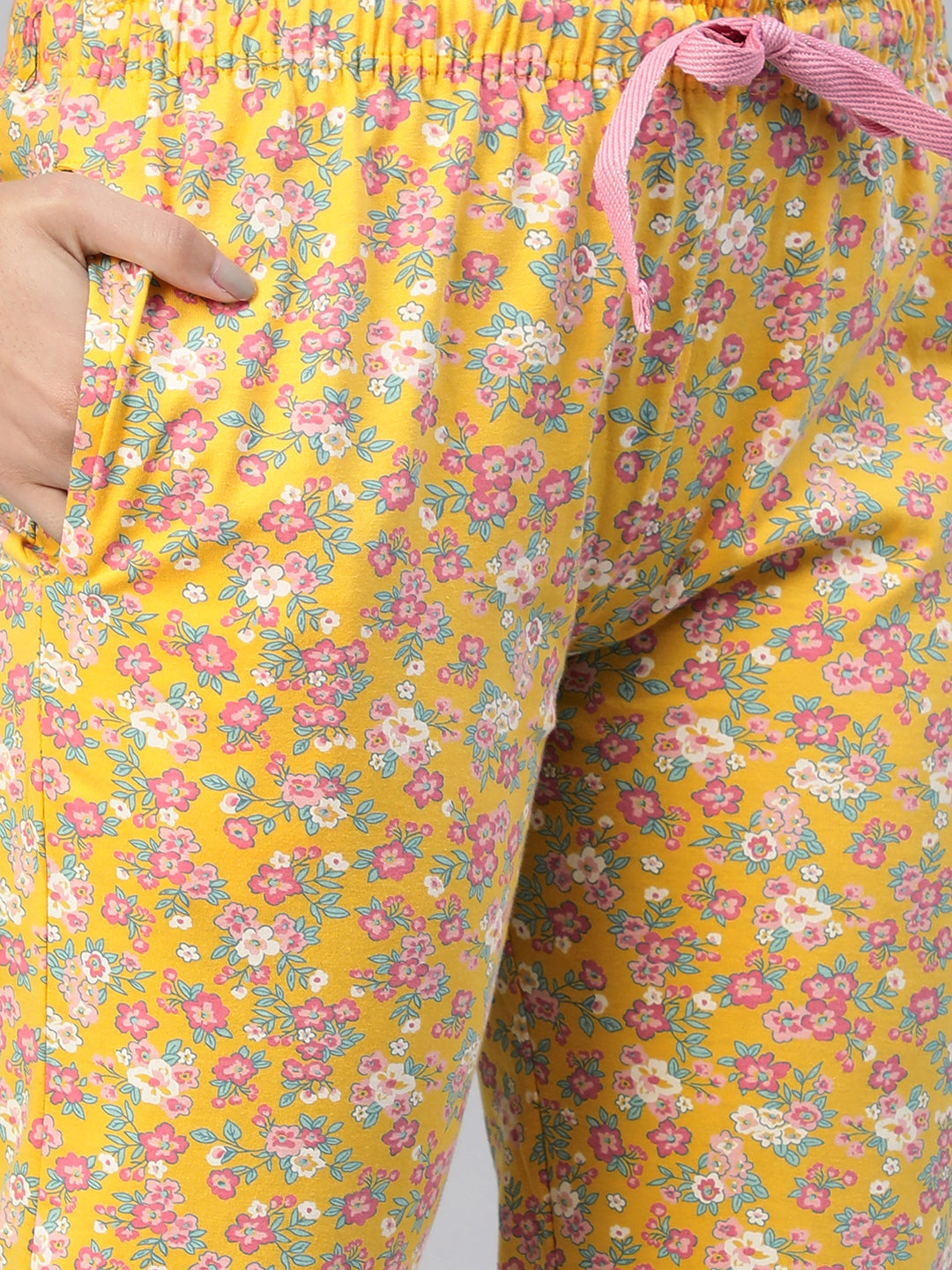 Yellow Printed 3/4 Relax Pyjama #602