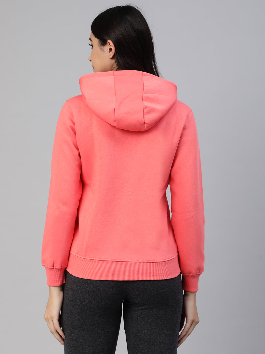 Pink zipper hoodie jacket